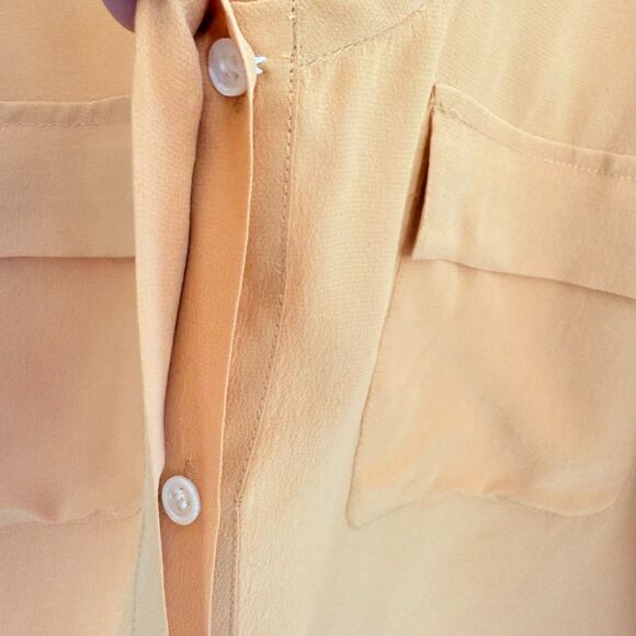 JOIE 100% Silk Tank Blouse XS Light Orange Scoop Neck Lightweight Top EUC B38 - Picture 5 of 6